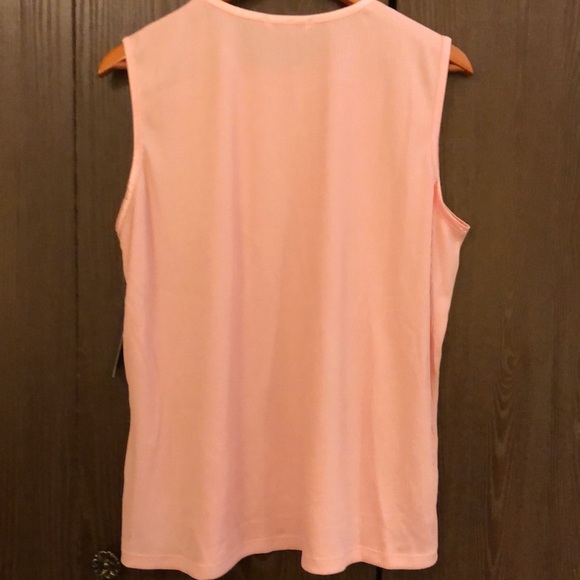 ALIA NWT XL PINK SLEEVELESS SHELL ROUND NECK SOFT STRETCHY 100% POLYESTER #030 - Picture 2 of 11